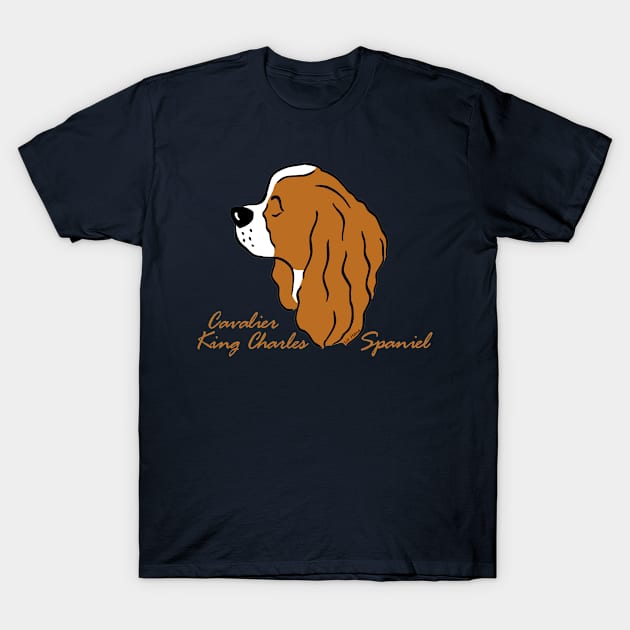 Cavalier King Charles - Silhouette T-Shirt by LivHana